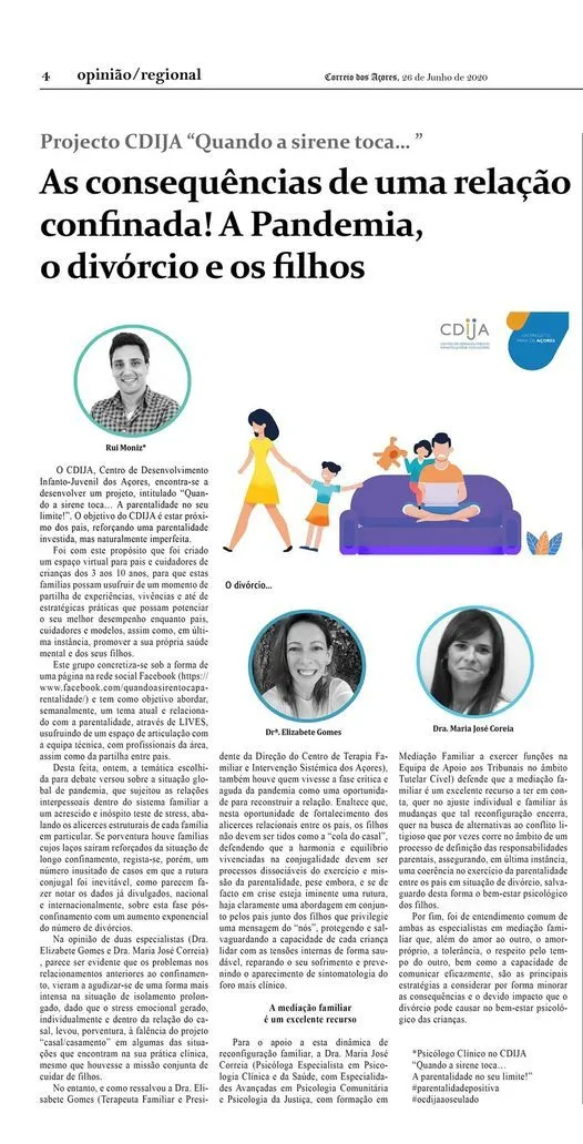 As consequências de uma relação confinada! A Pandemia, o divórcio e os filhos.